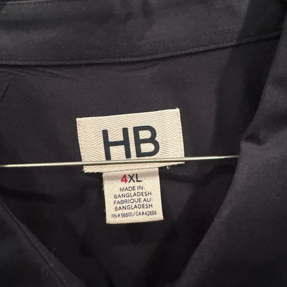 HB from DXL Navy Button Down 4XL - Picture 2 of 2